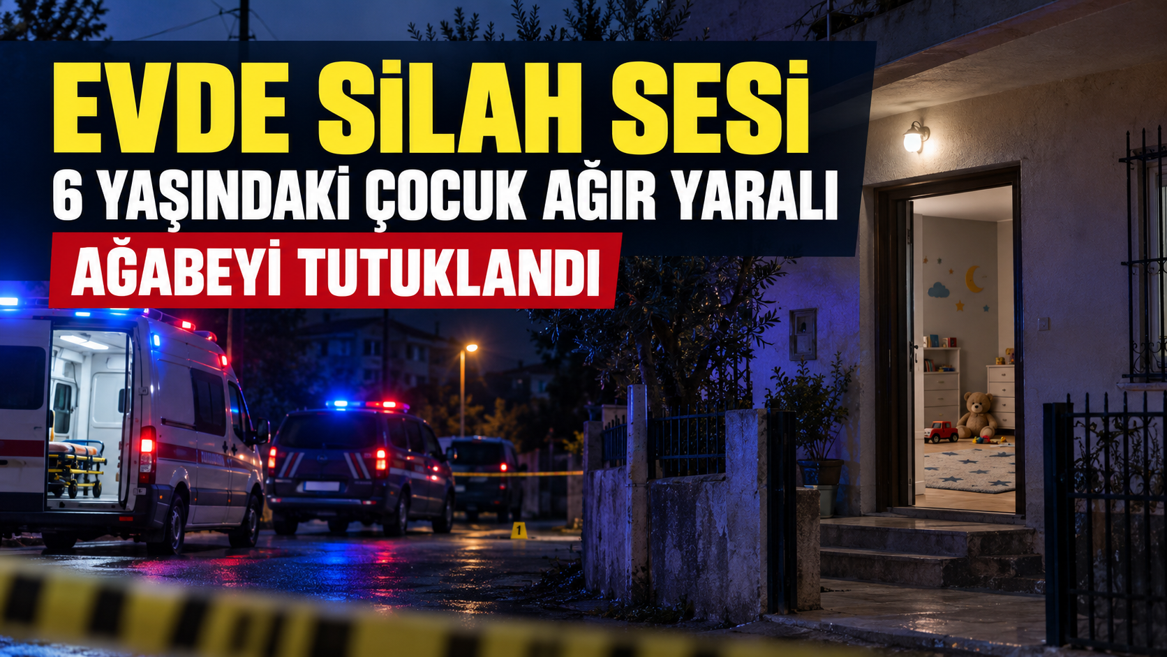 Adana’da evde silah sesi: 6 yaşındaki çocuk ağır yaralı