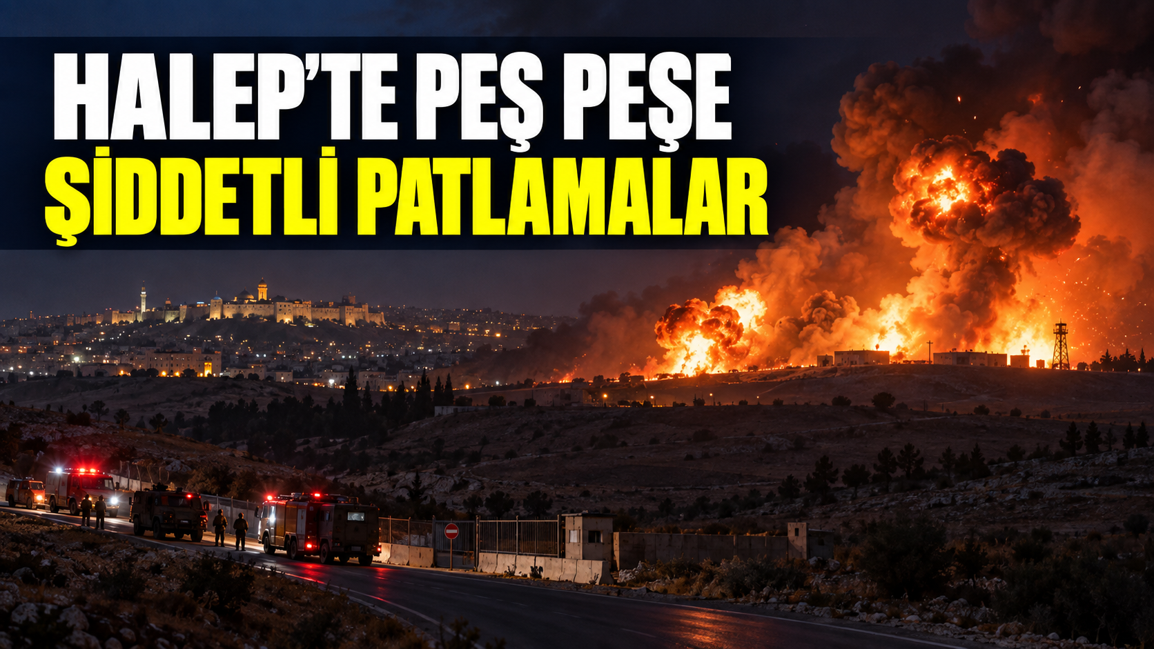 Halep gecesi patlamalarla sarsıldı