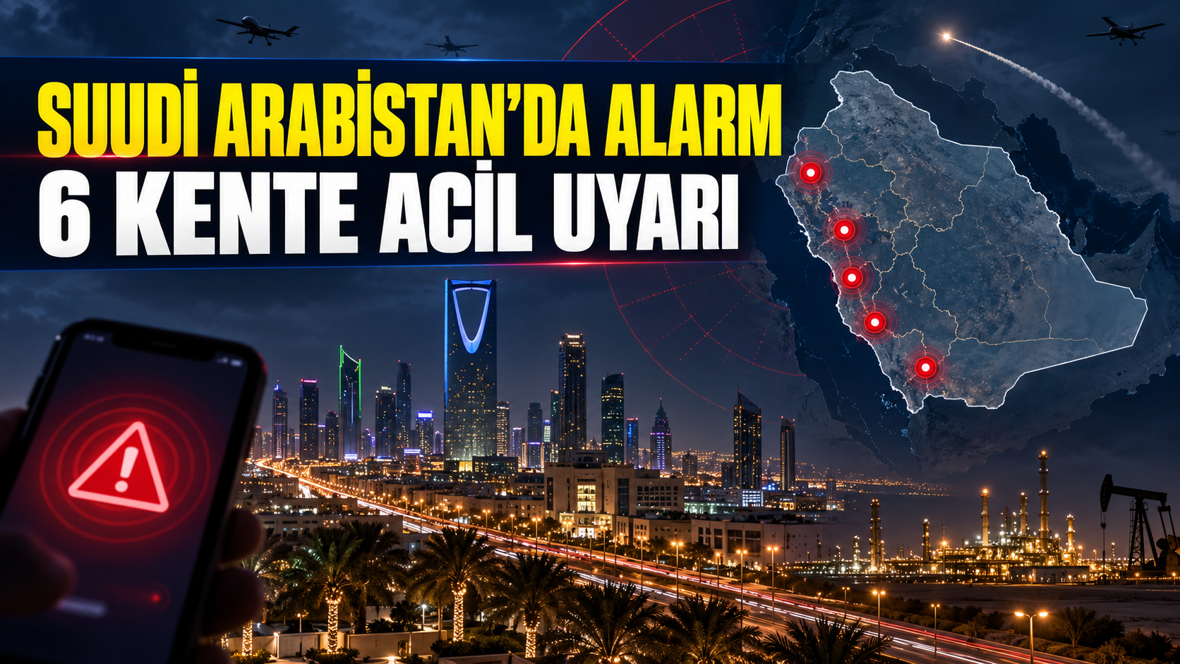 Suudi Arabistan’da altı kentte alarm
